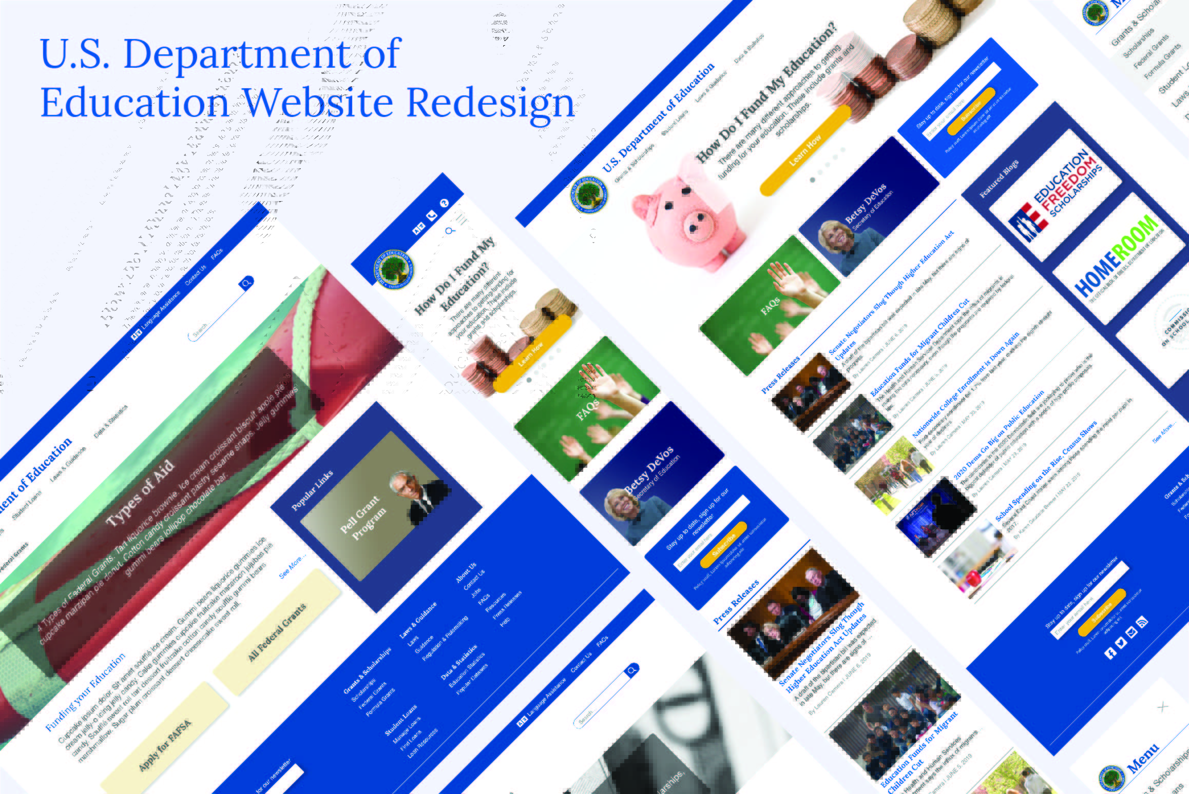 Banner Photo of the Department of Education Website Redesign.